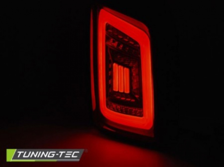 Voll LED Lightbar Design Rückleuchten für VW T5 03-15 schwarz/ rauch/grau (Heckklappe)